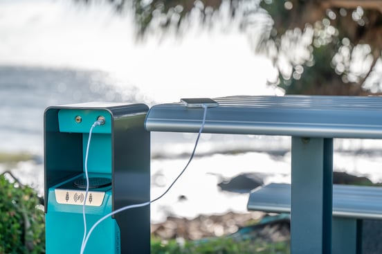 Charge N Chill™: Sustainable Outdoor Charging Solution for Public Spaces