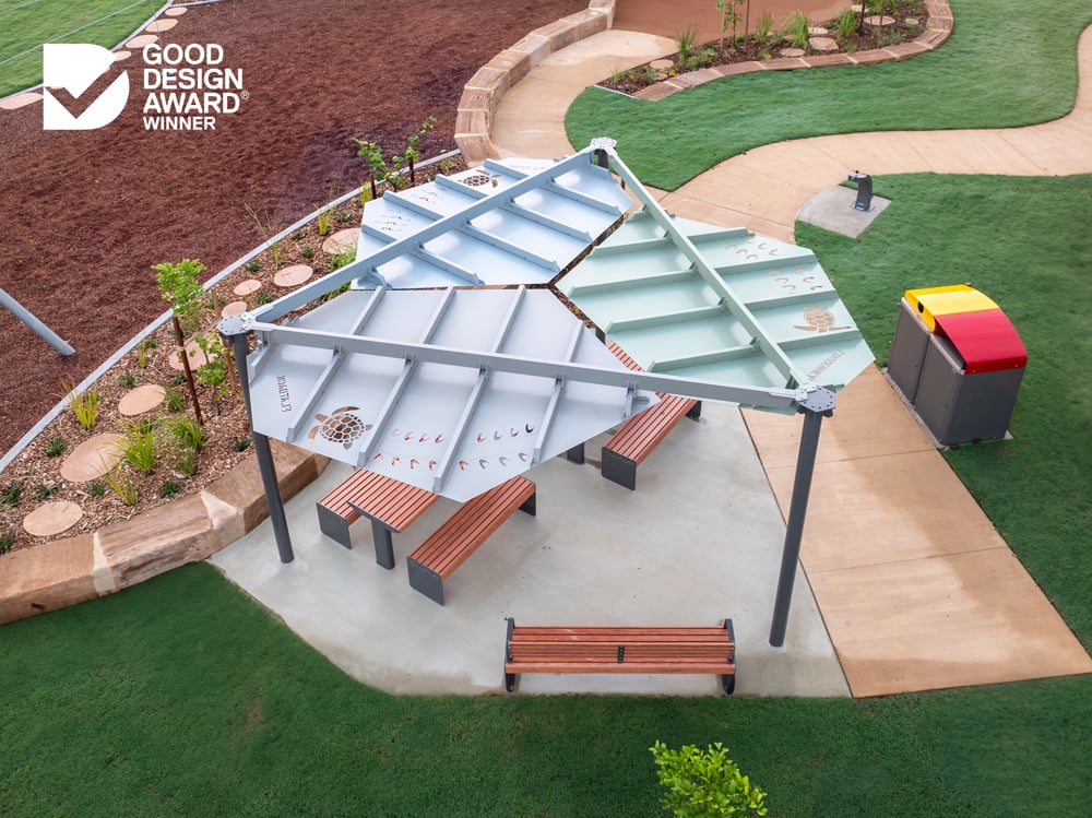 Pandanus Good Design Award Winner for Park Shade and Shelter in the commercial design space