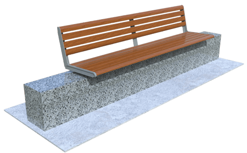 Moda Park Seat Plinth Mount