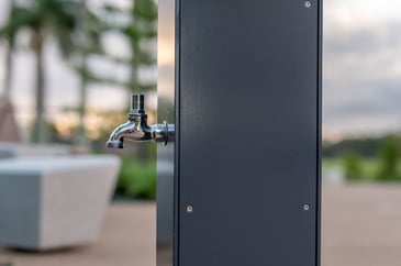 Akuna Drinking Fountain Maintenance Tap by GX Outdoors installed at Anzac Park in Bundaberg, Qld