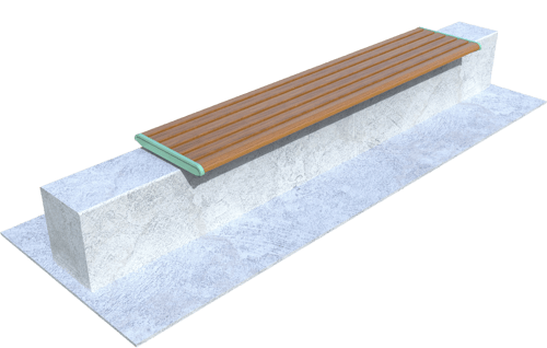 Moda Bench Plinth Mount
