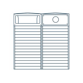 Commercial bin enclosures for park and commercial spaces by GX Outdoors