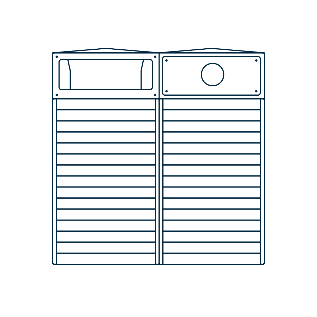 Commercial bin enclosures for park and commercial spaces by GX Outdoors